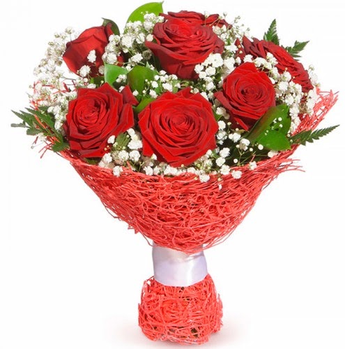7 adet kırmızı gül buketi  Bilecik çiçekçi çiçekçiler 
