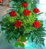 6 adet kirmizi gül buketi   Bilecik çiçekçi online çiçek gönderme sipariş 