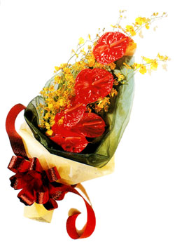 özel 5 adet antorium buketi   Bilecik çiçekçi çiçek gönderme sitemiz güvenlidir 