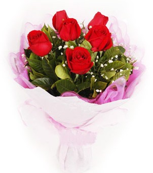  Bilecik çiçekçi hediye sevgilime hediye çiçek  kırmızı 6 adet gülden buket