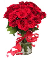 21 adet vazo içerisinde kırmızı gül  Bilecik çiçekçi çiçek satışı 