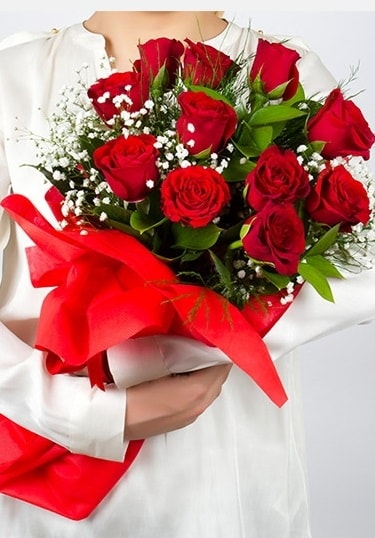 Aşk Gülleri 11 Adet kırmızı gül buketi  Bilecik çiçekçi çiçekçi telefonları 